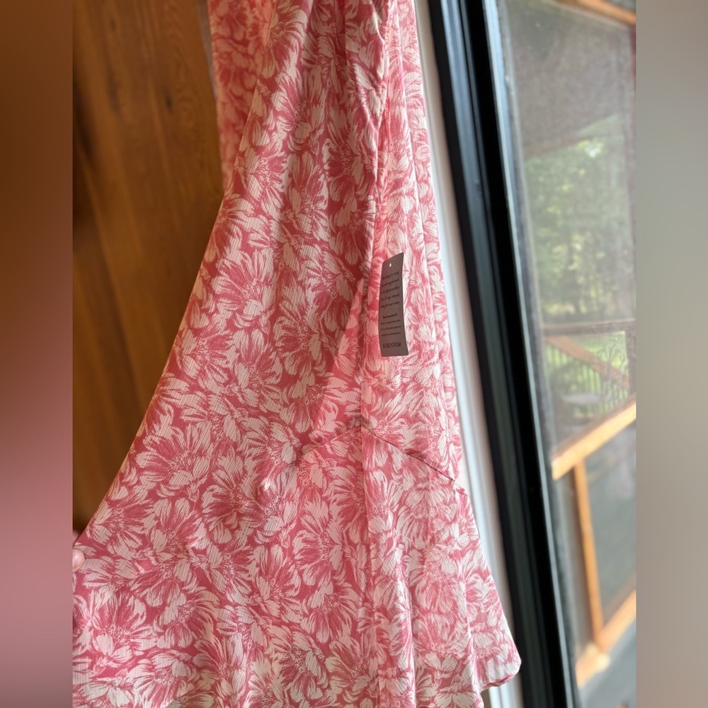 CHARLES HENRY Floral Tank Dress - Pink Shadow Petals Floral Sleeveless Dress XL - Picture 3 of 7